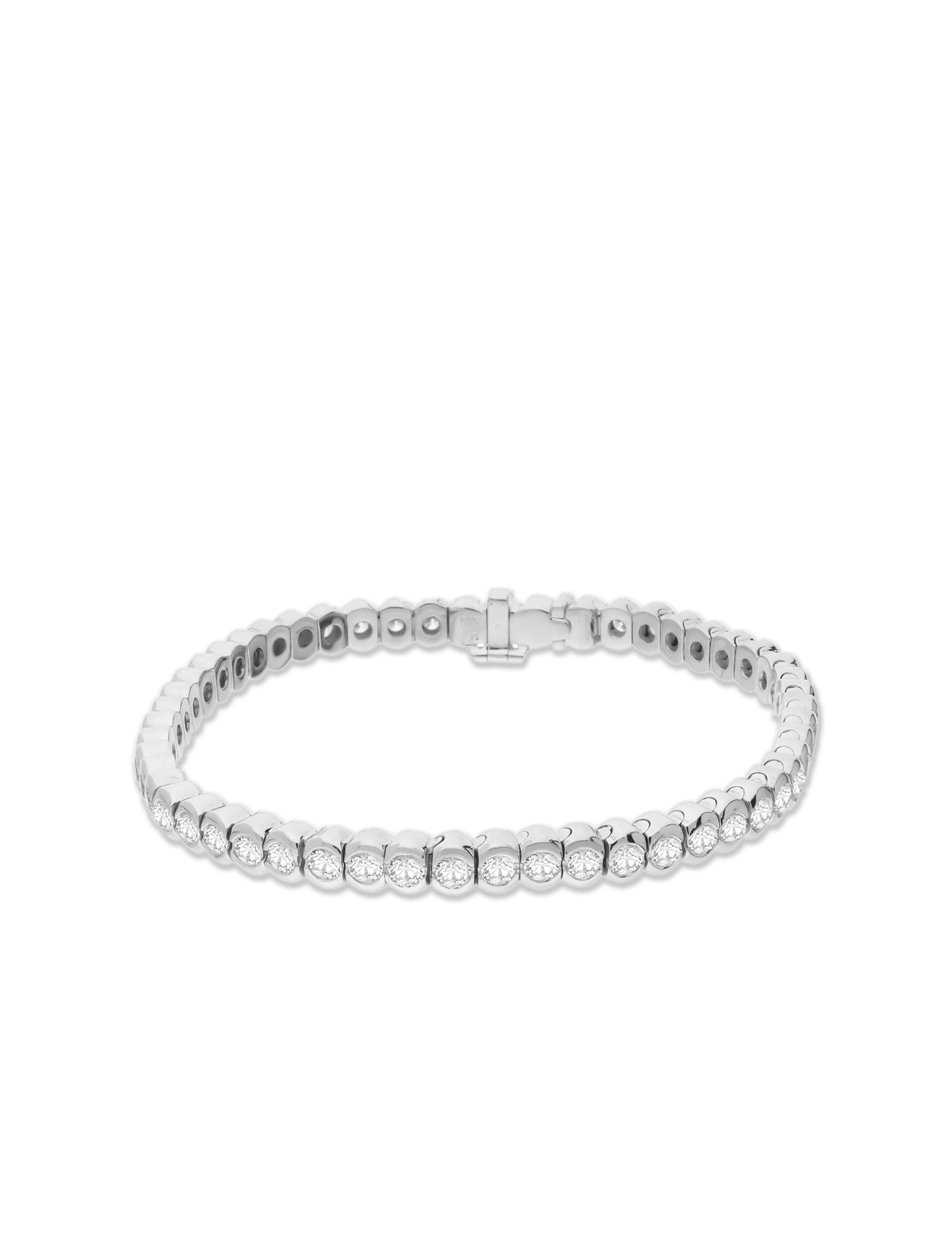 Premium Armband, 585/ Gold mit Diamanten 5,30 Karat Weißgold 57532